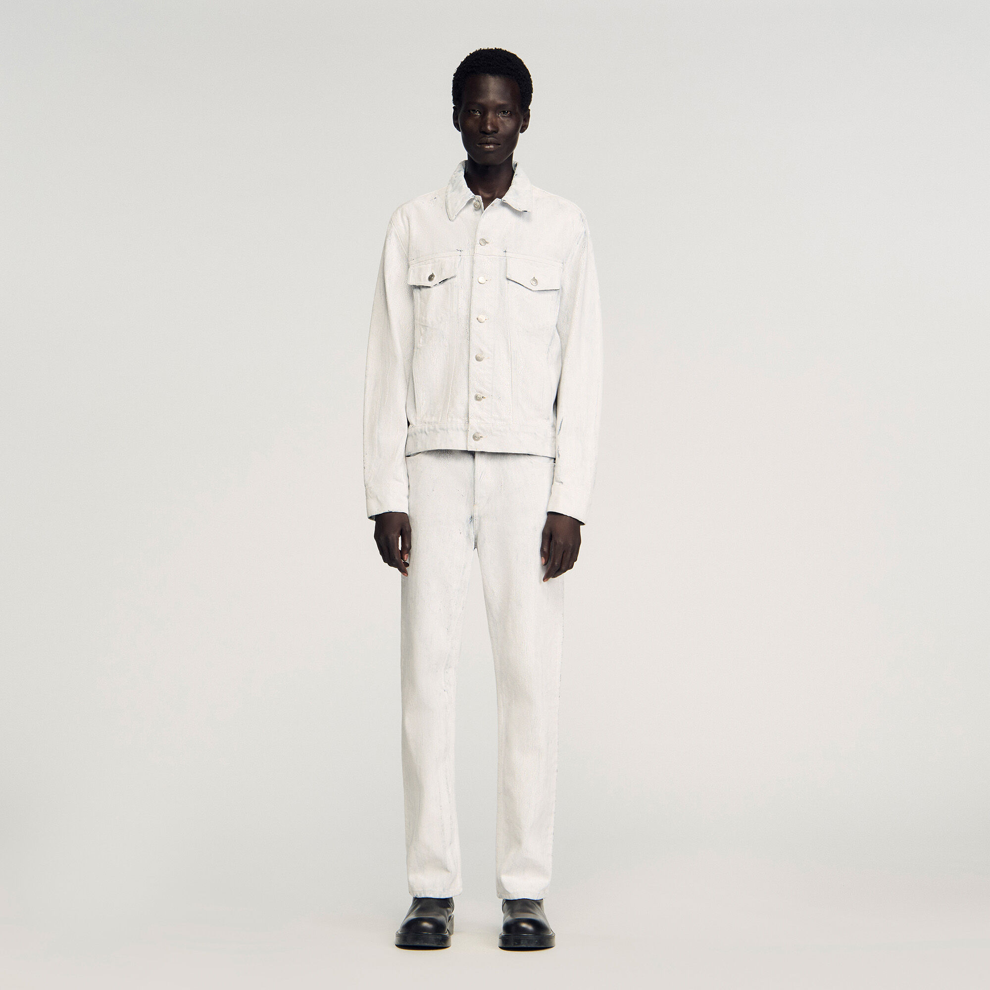 Chaqueta vaquera craquelada