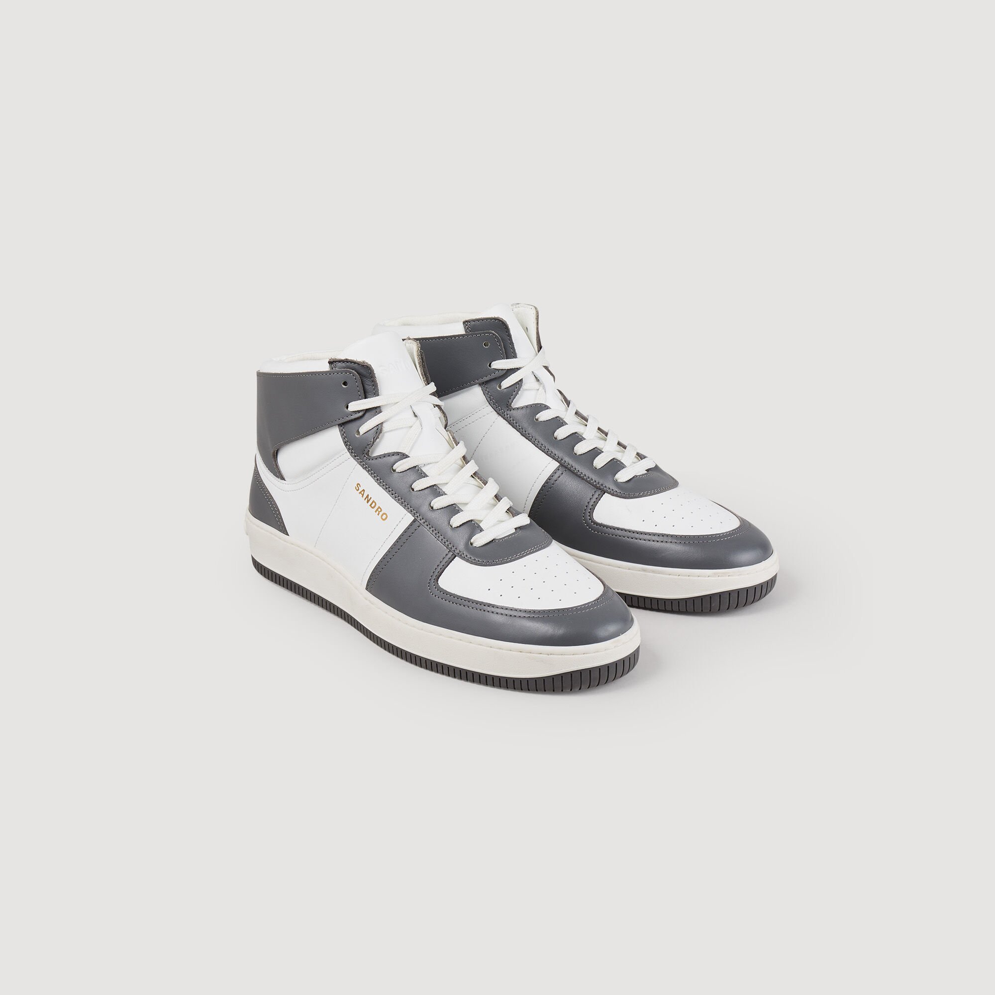 Sneakers altas de piel