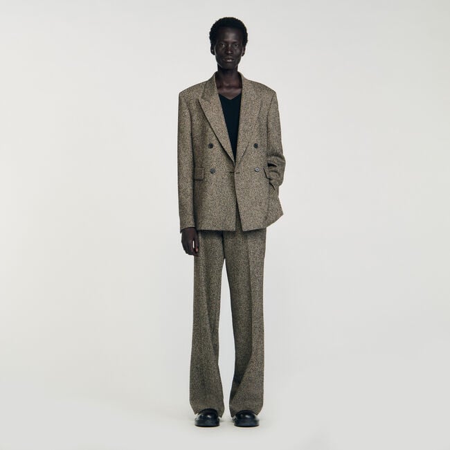 Chaqueta de traje cruzada