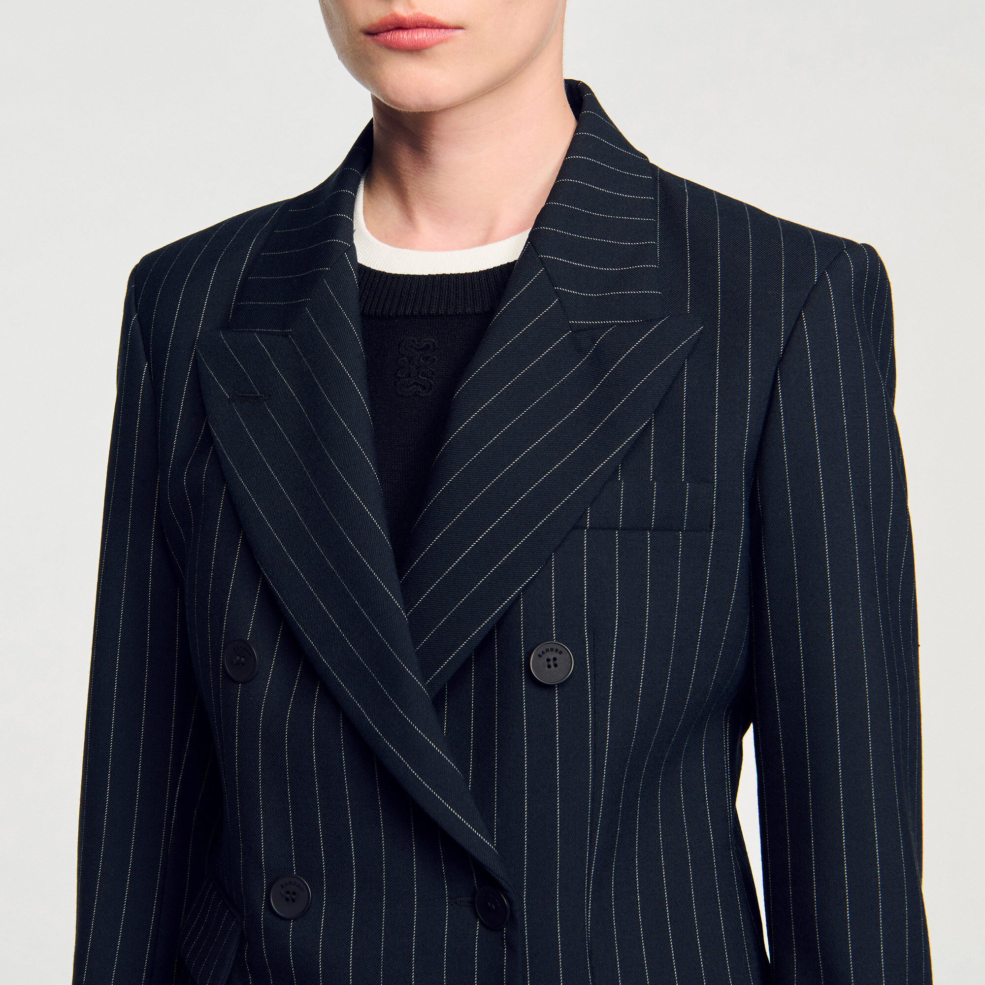 Chaqueta de traje a rayas