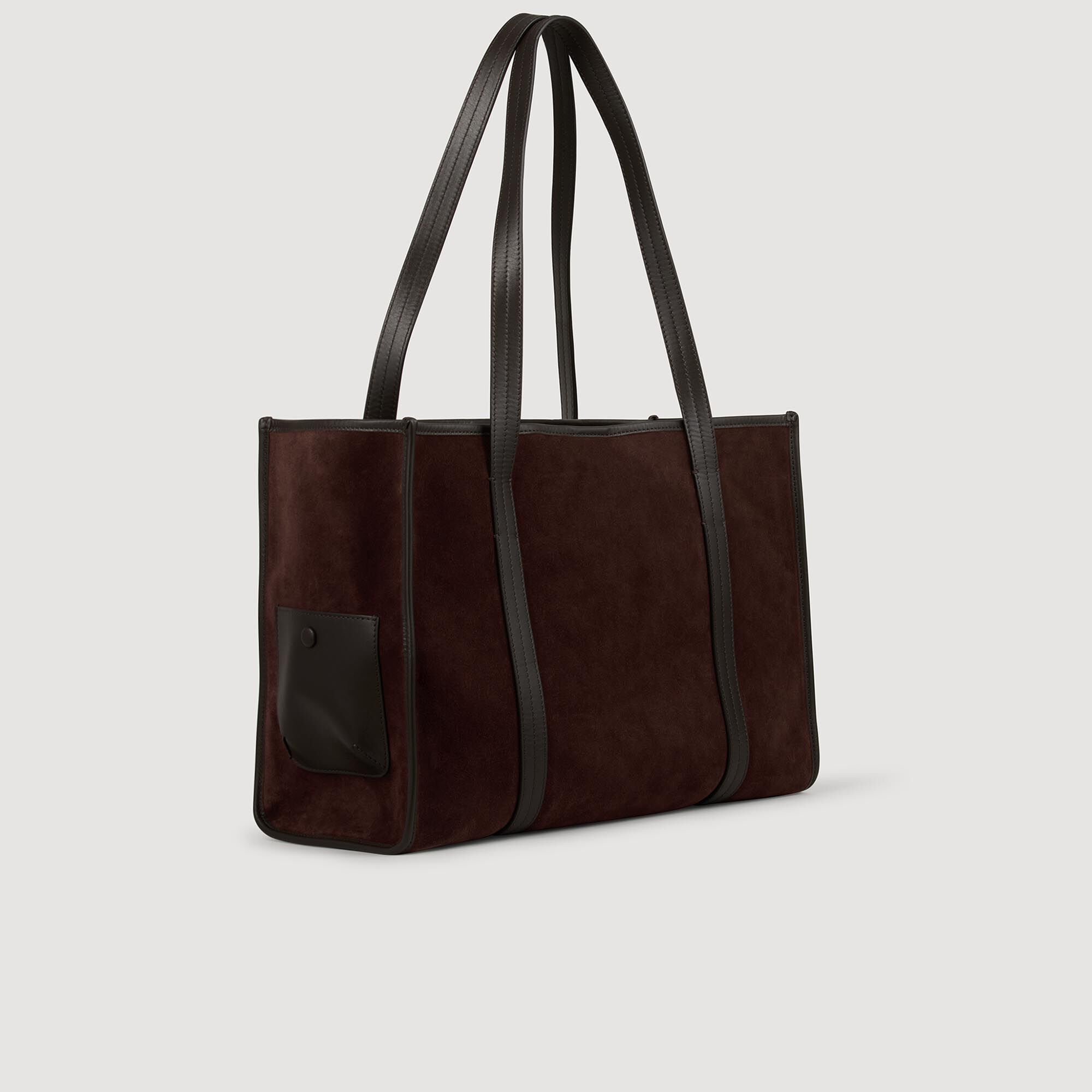 Bolso tote de ante flexible