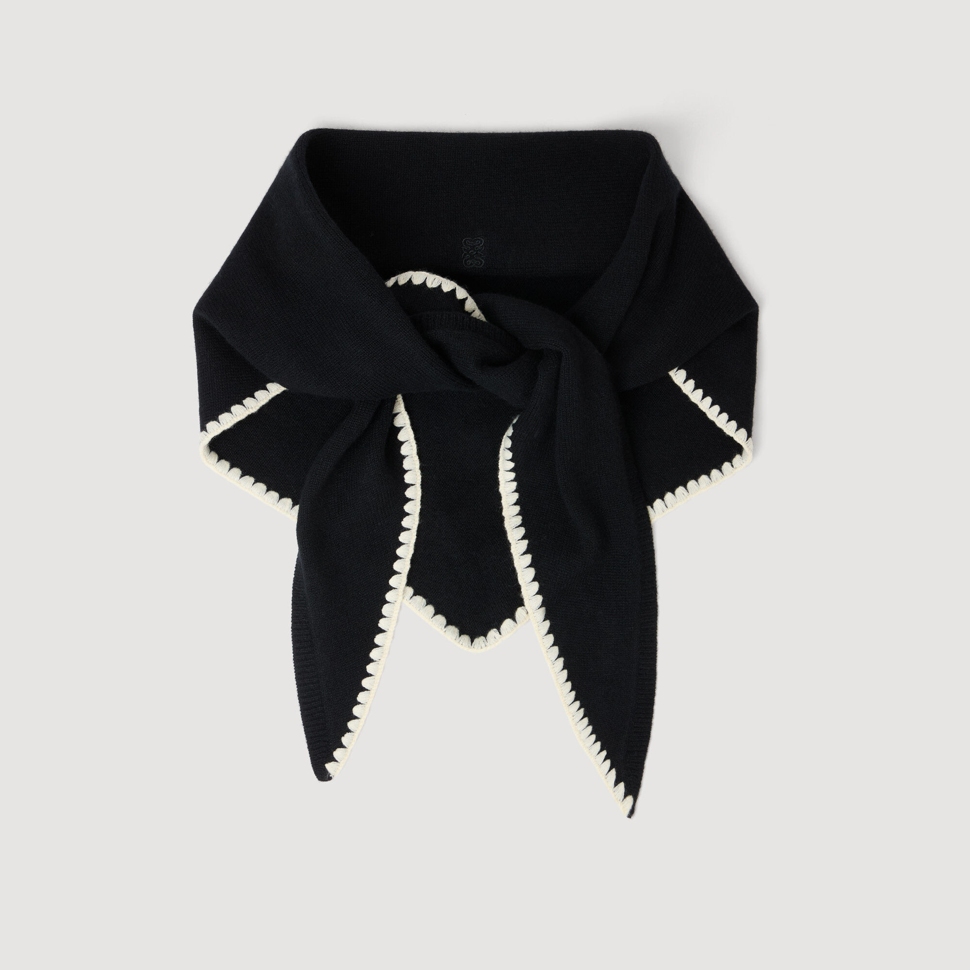 Bufanda de lana acanalada Bufanda de lana acanalada