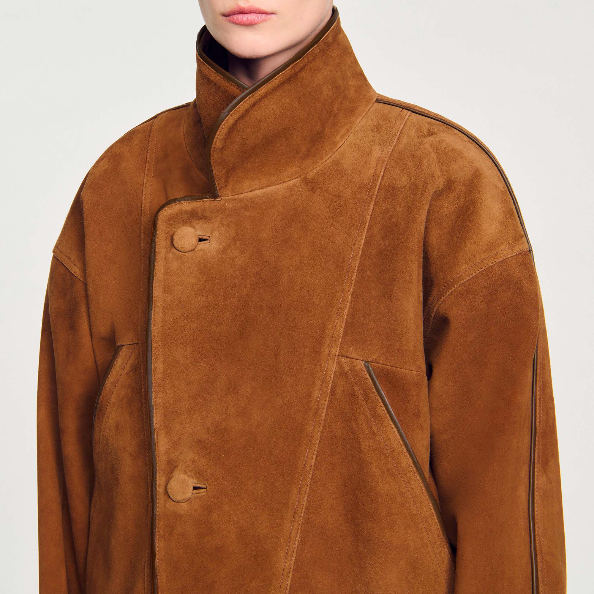 Cazadora de ante oversize