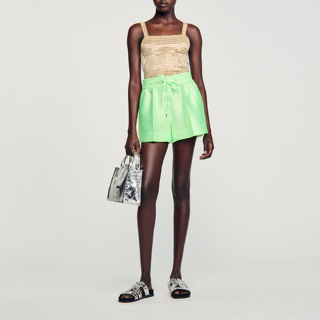 Short ancho satinado