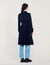 Gabardina con inserto plisado
