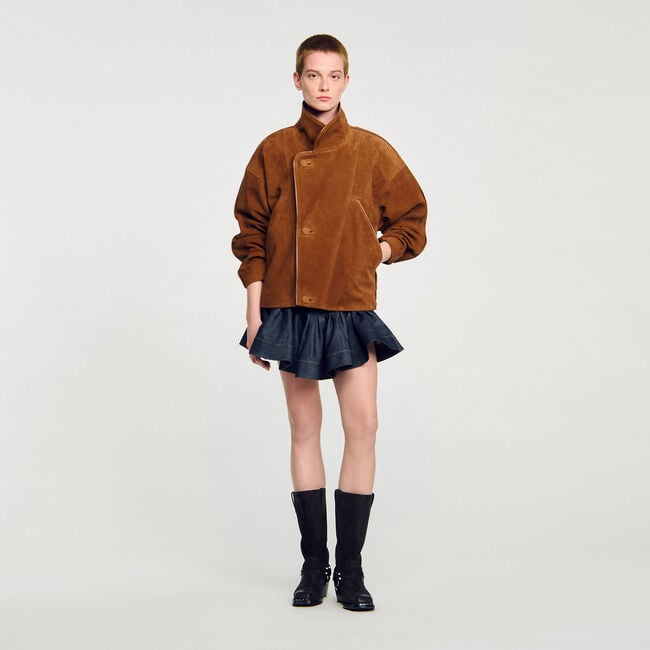 Cazadora de ante oversize