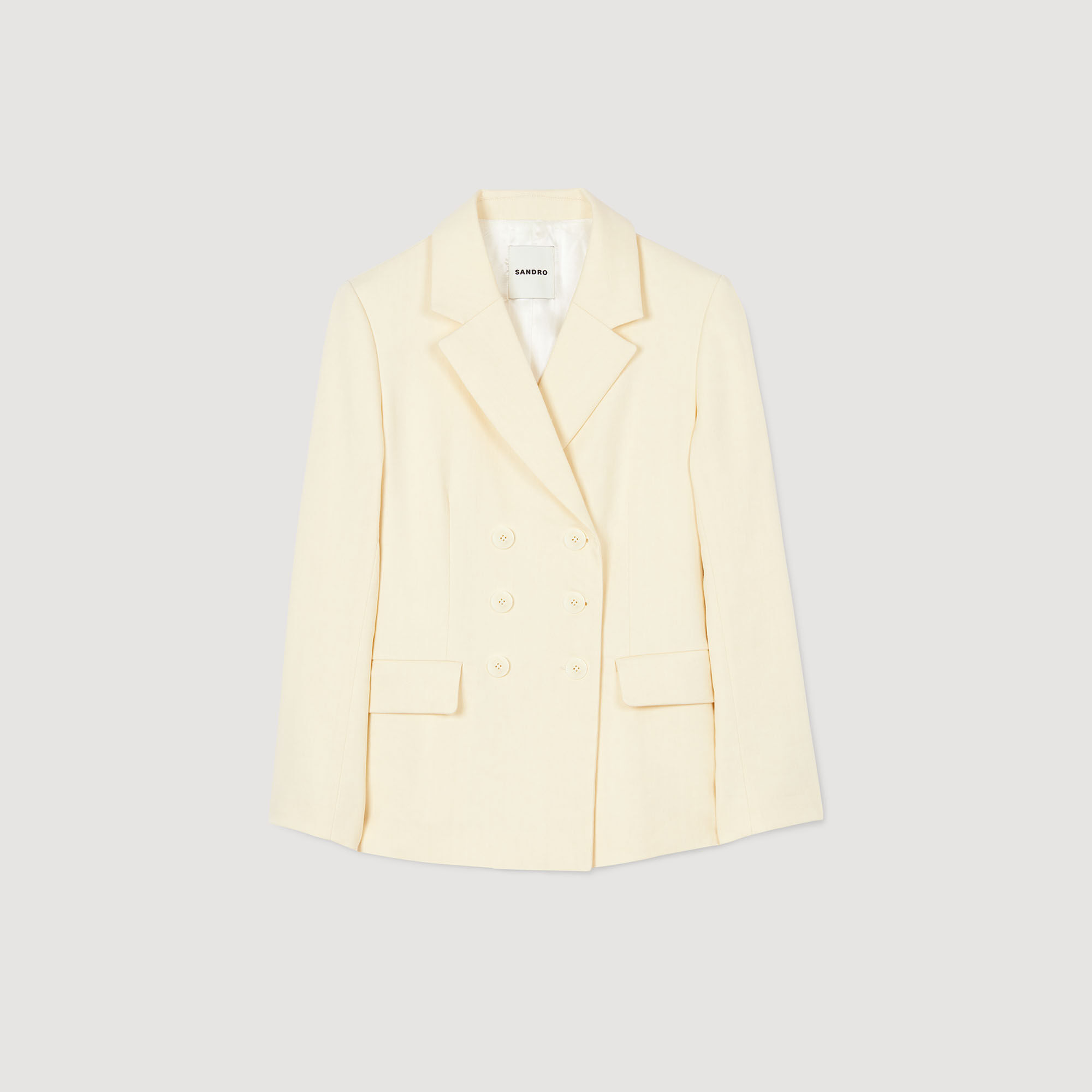 Chaqueta de traje con botonadura cruzada