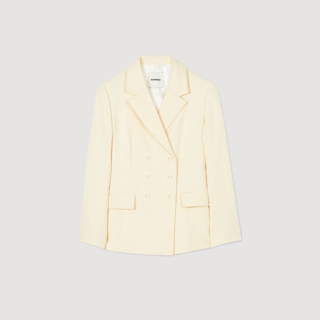 Chaqueta de traje con botonadura cruzada