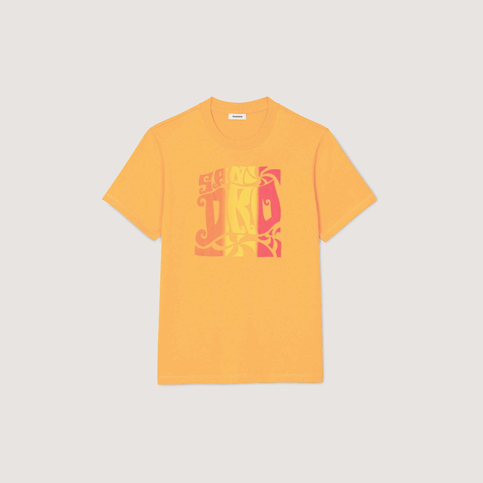 Camiseta de algodón estampado olas