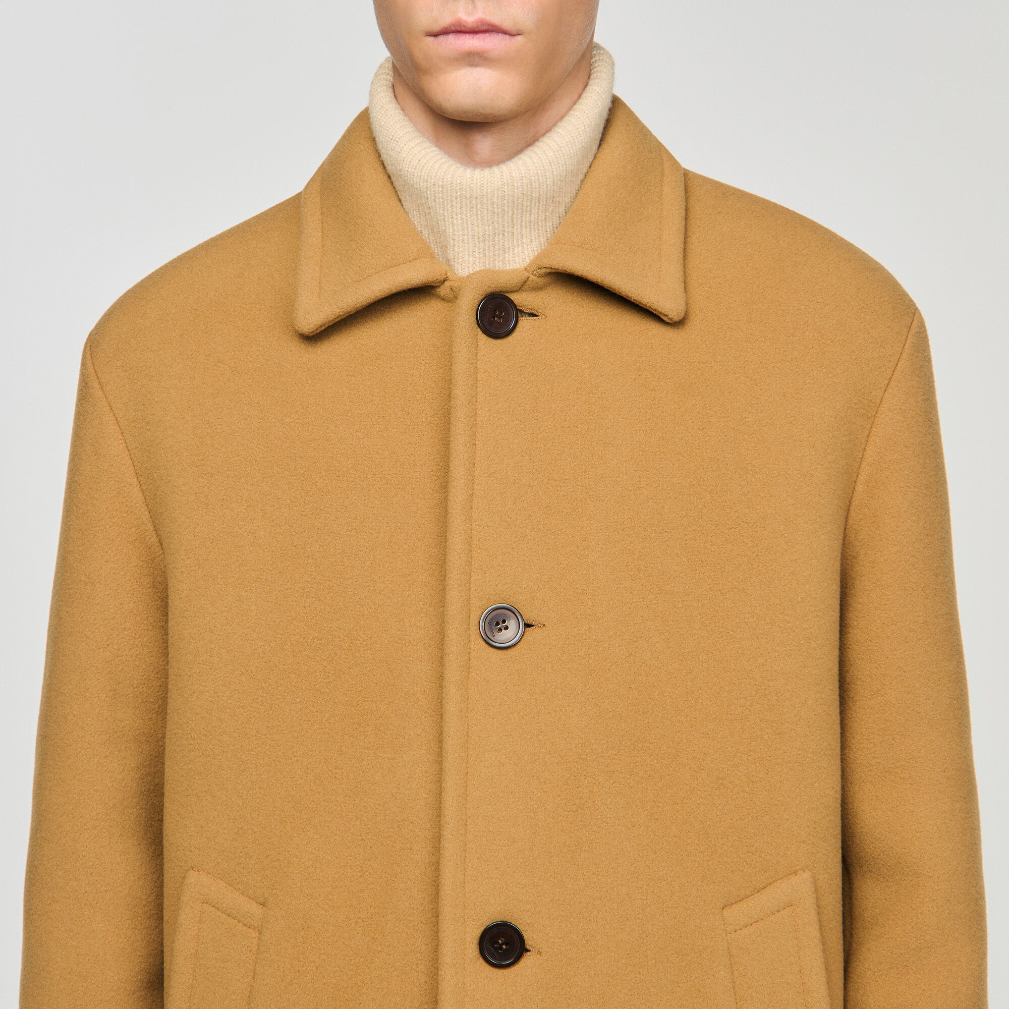 Abrigo de lana y cachemira