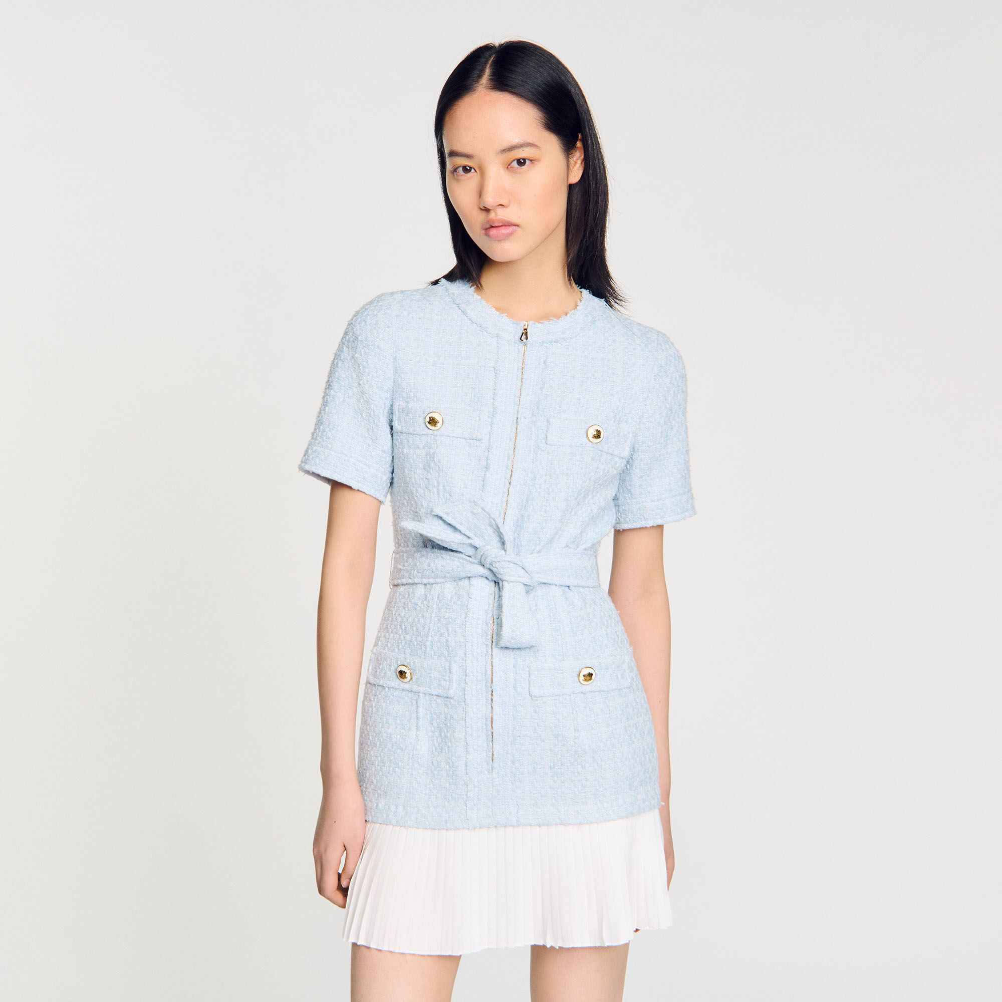 Vestido corto de tweed
