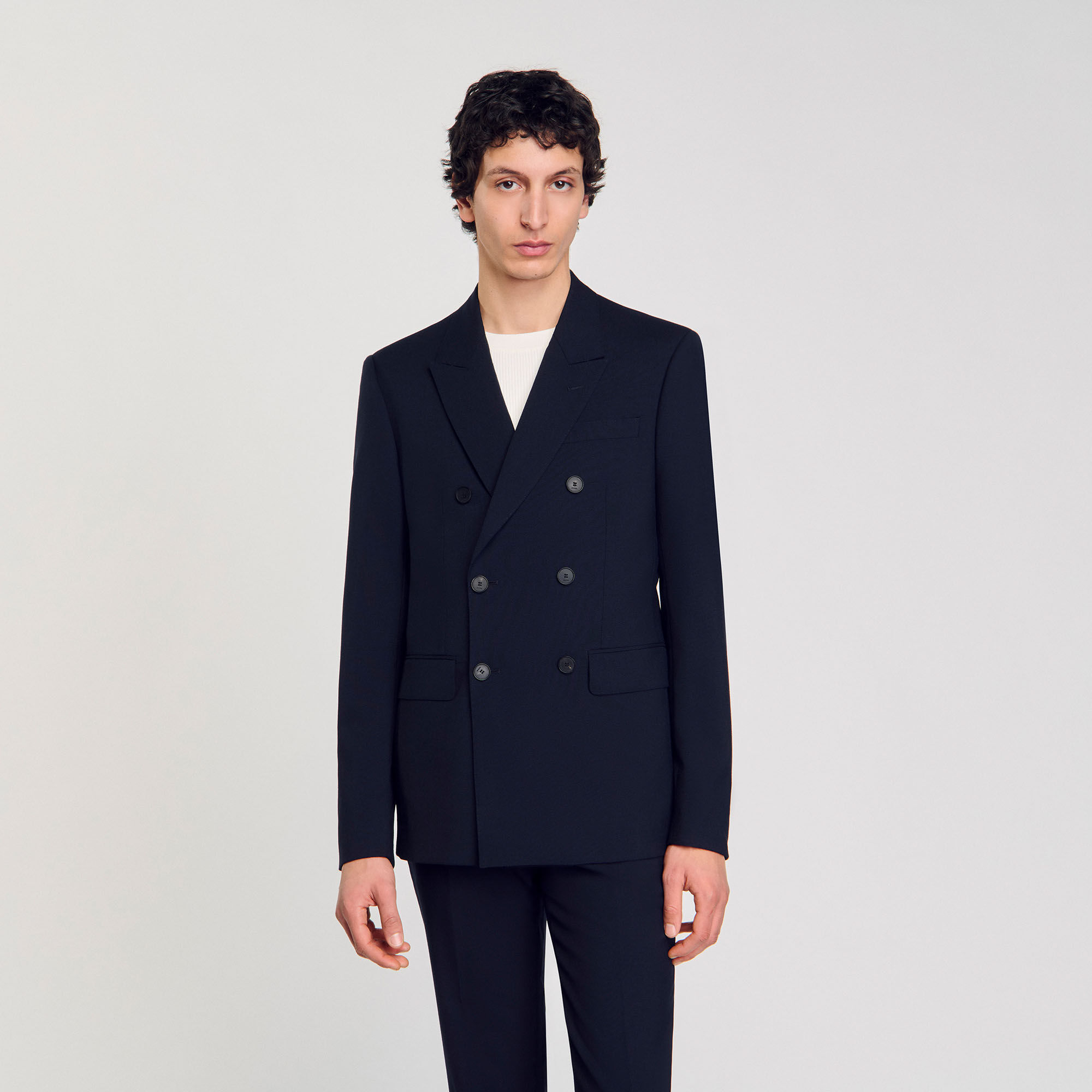 Chaqueta de traje cruzada