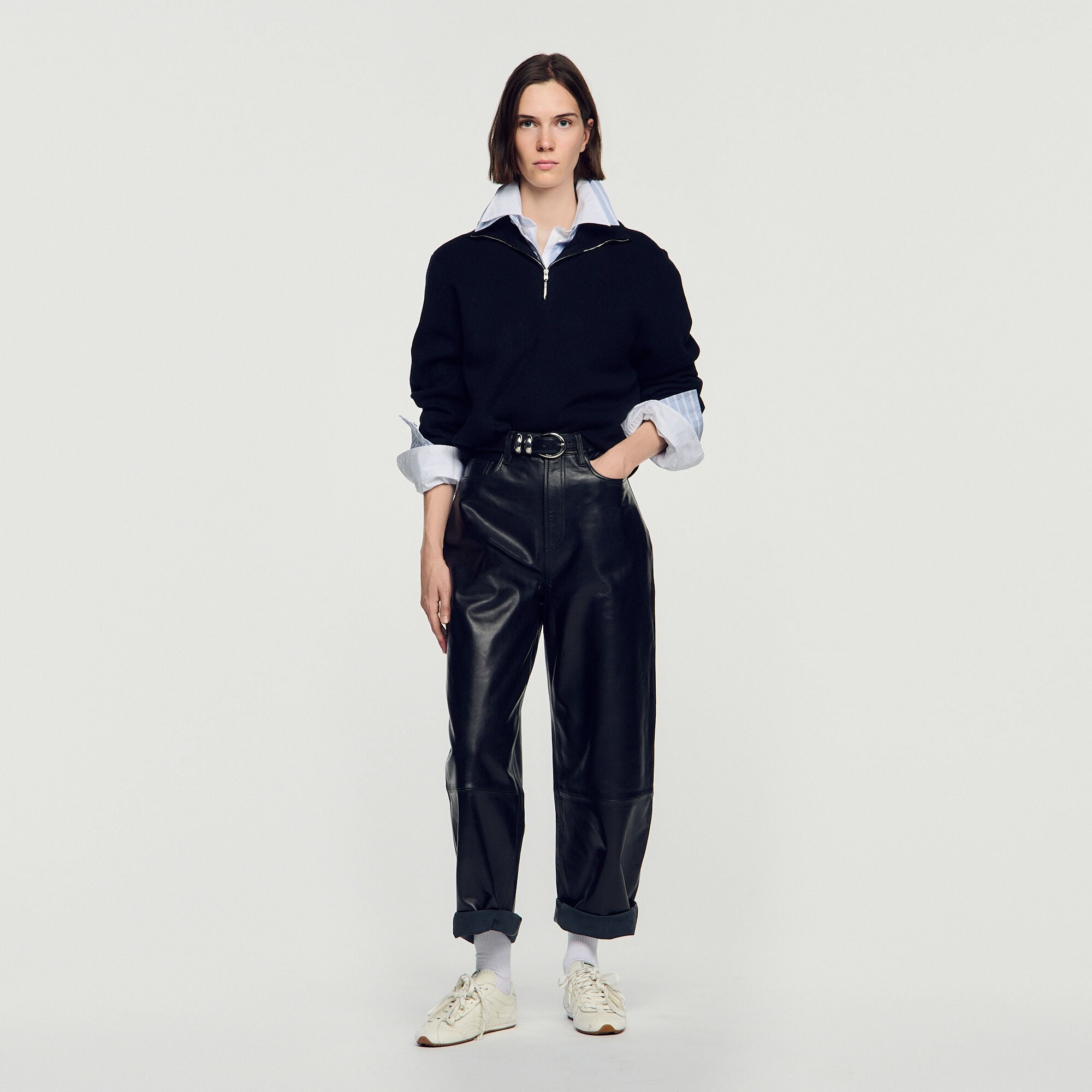 Jersey boxy cuello alto - Mixte | Sandro