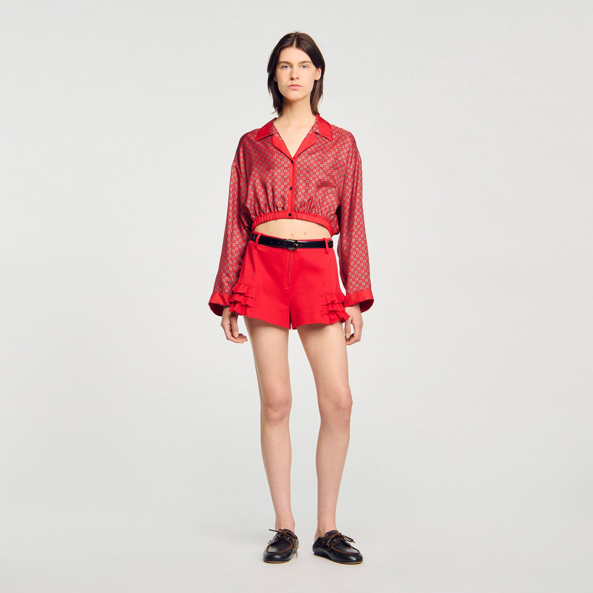 Camisa con estampado de pañuelo