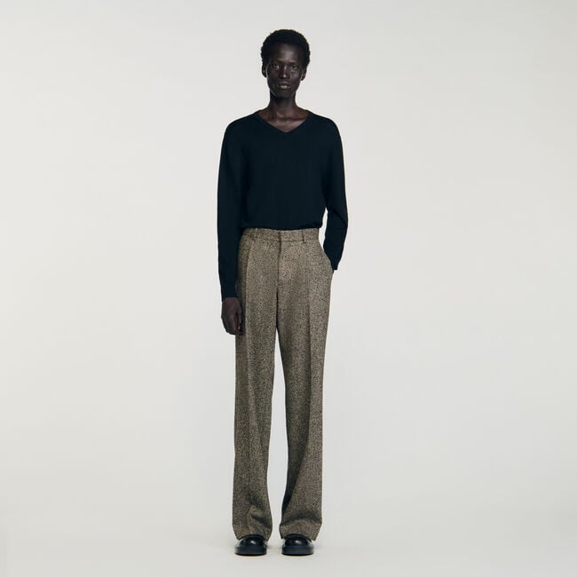 Pantalón ancho de traje