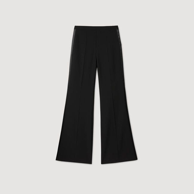 Pantalón de traje banda satinada