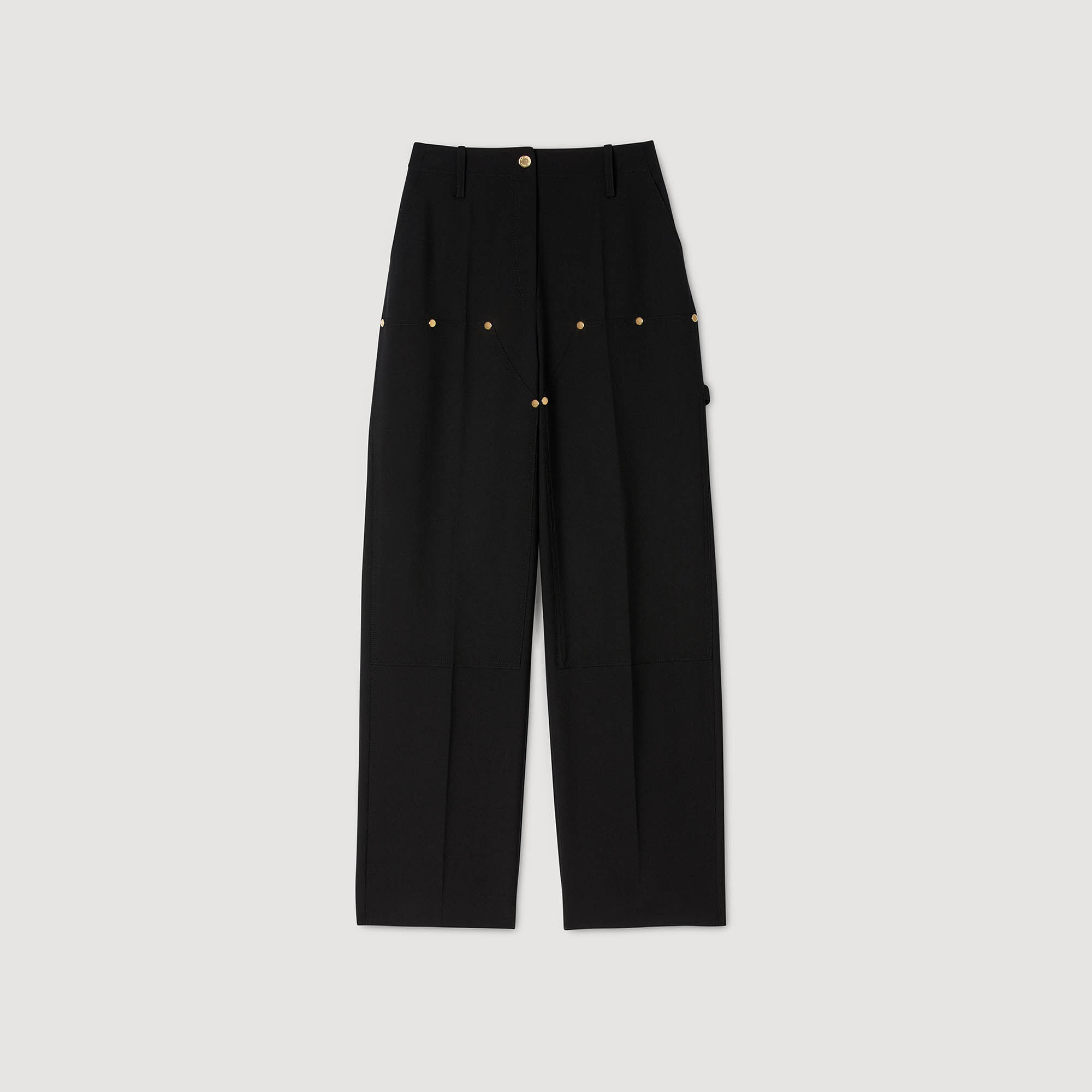 Pantalón fluido con remaches