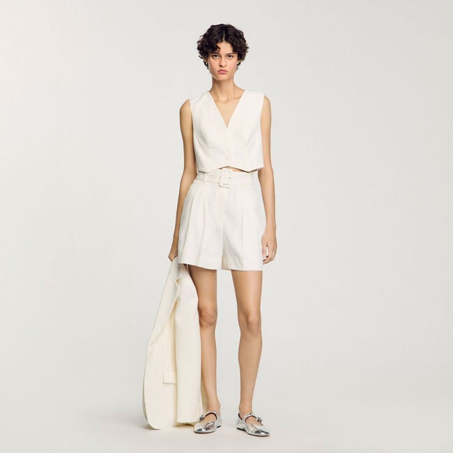 Short talle alto con lentejuelas