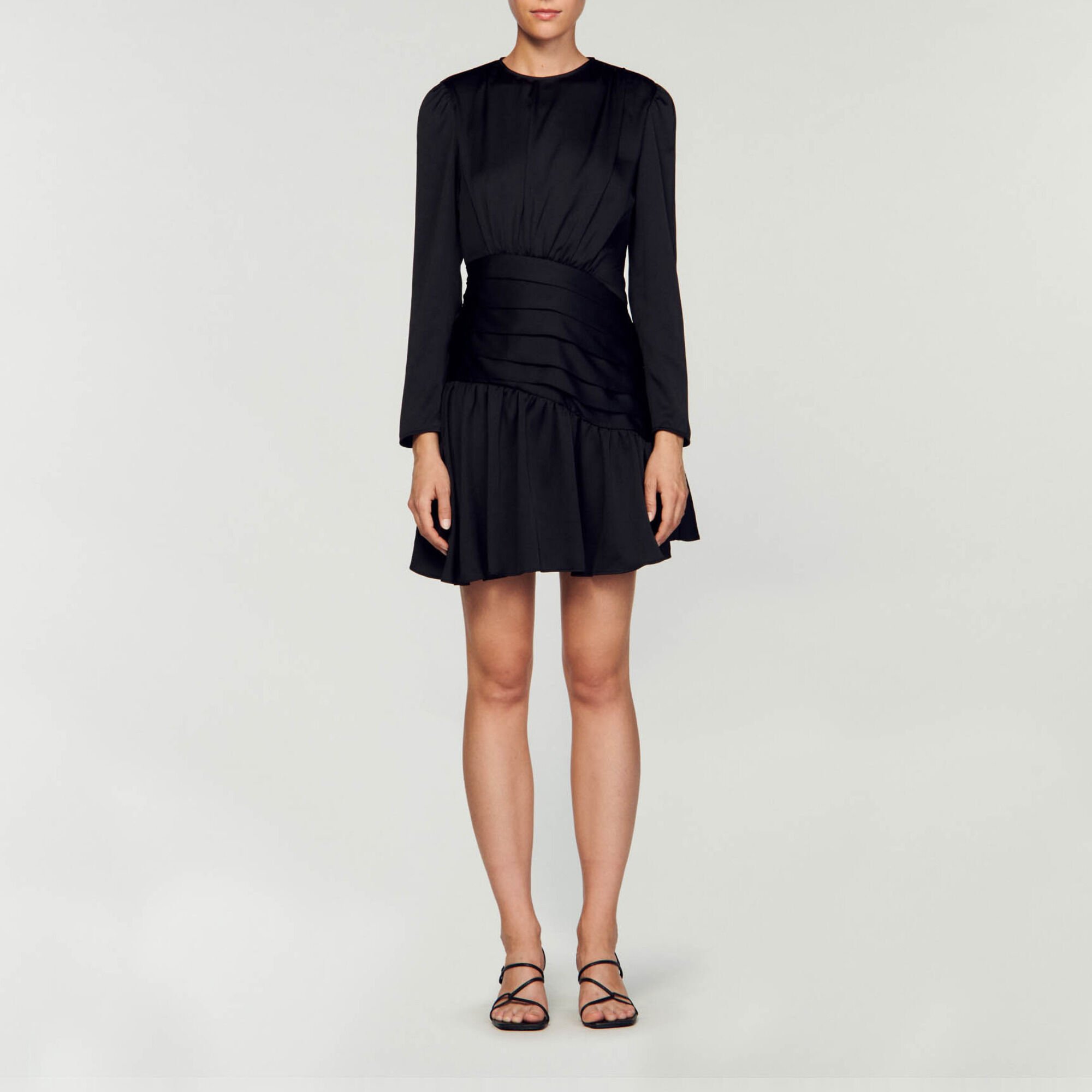 Vestido corto drapeado