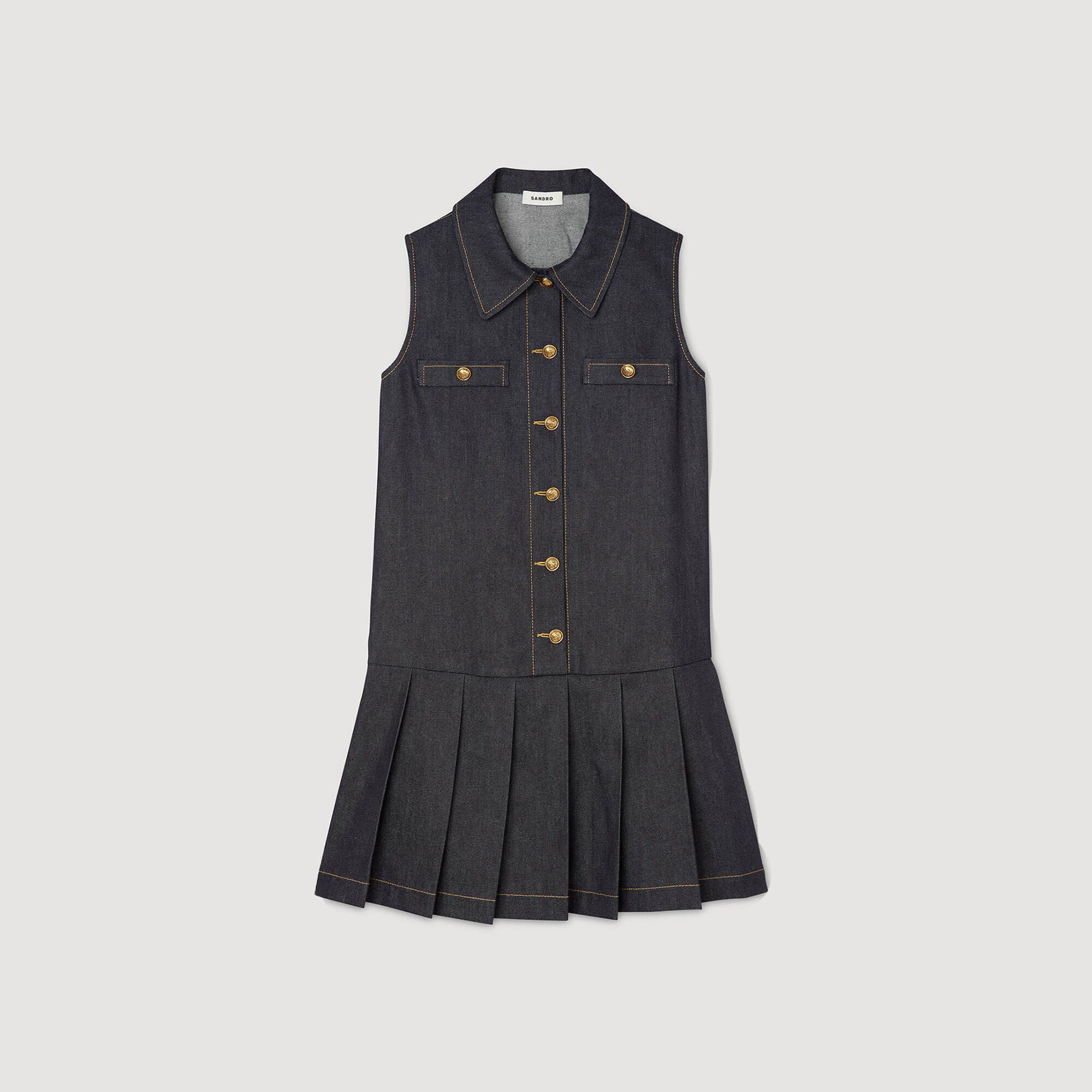 Vestido corto de denim