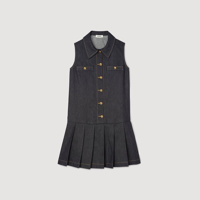 Vestido corto de denim