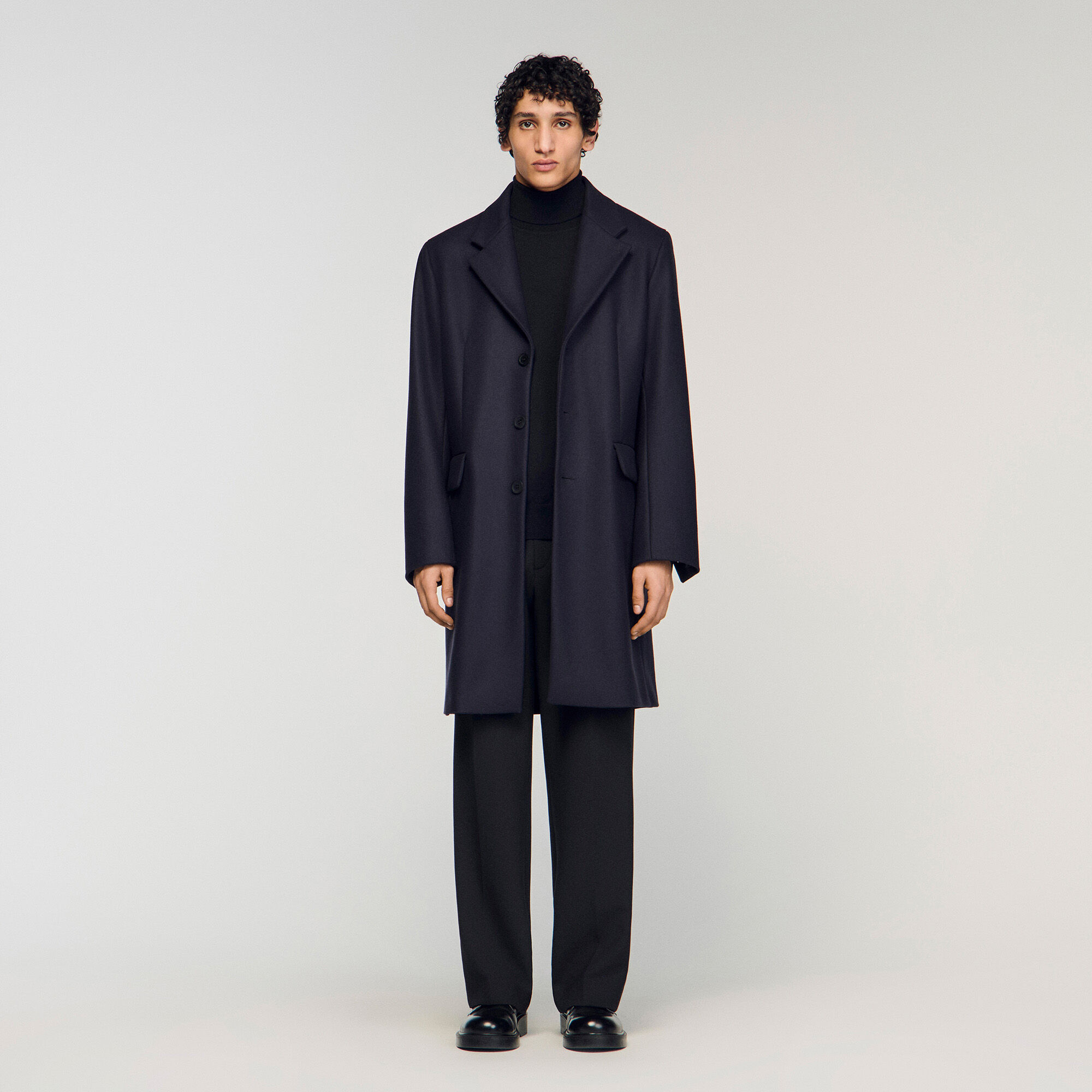 Abrigo de lana y cachemira