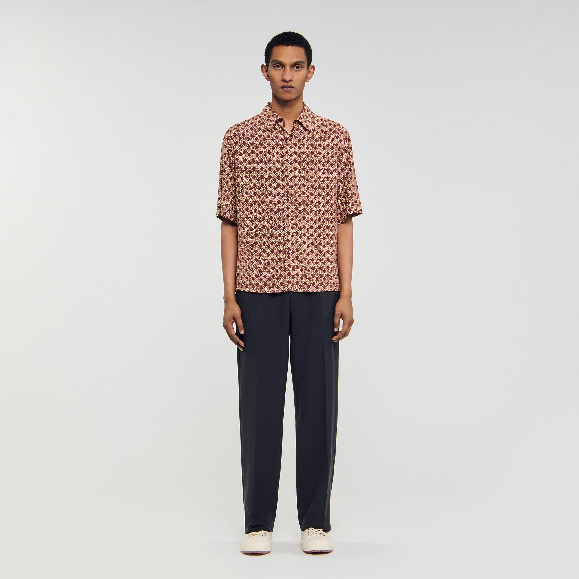 Camisa con estampado de cuerda