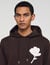 Sudadera con parche de flor