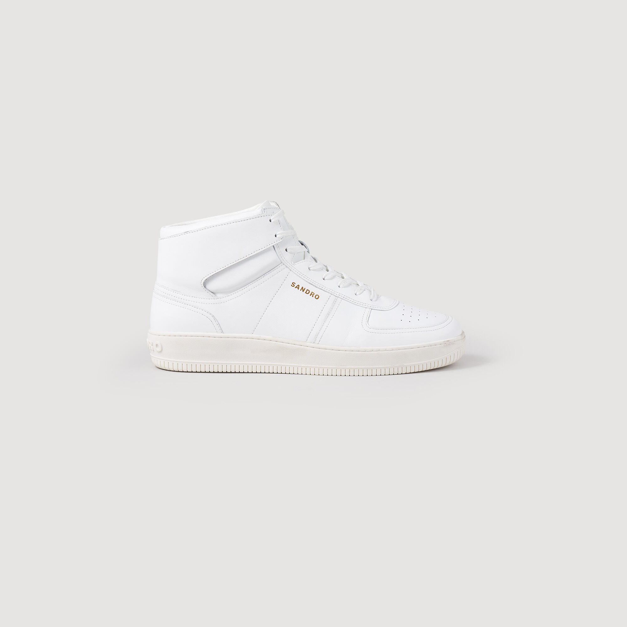 Sneakers altas de piel