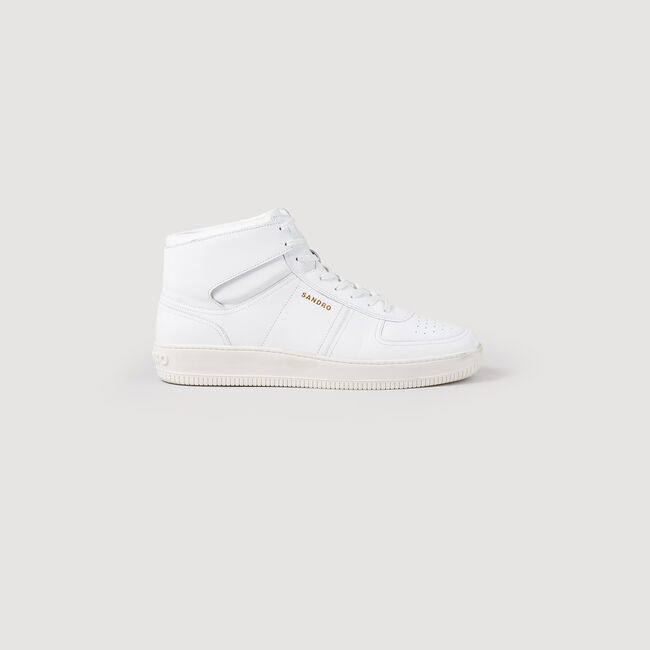 Sneakers altas de piel