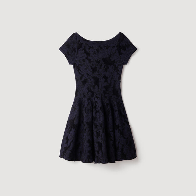 Vestido de punto jacquard floral - Mujer | Sandro