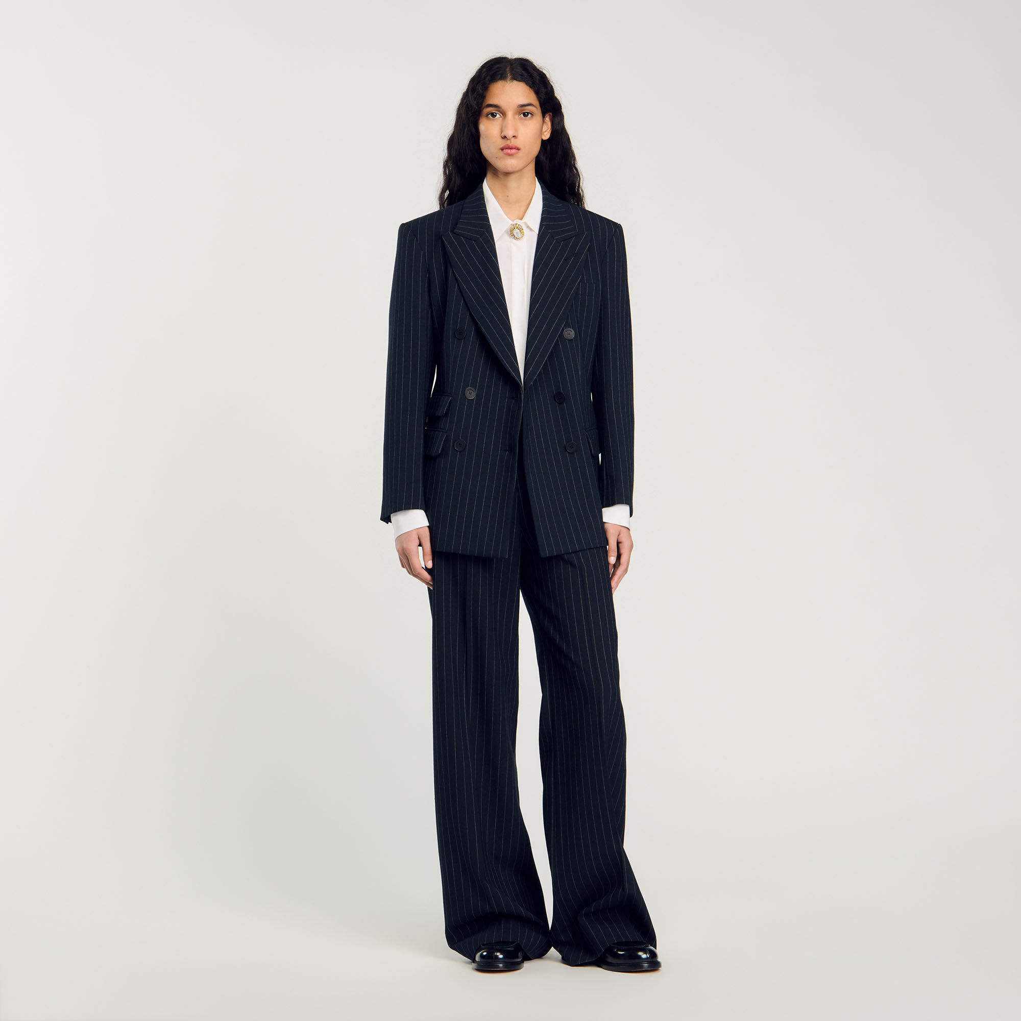 Chaqueta de traje a rayas