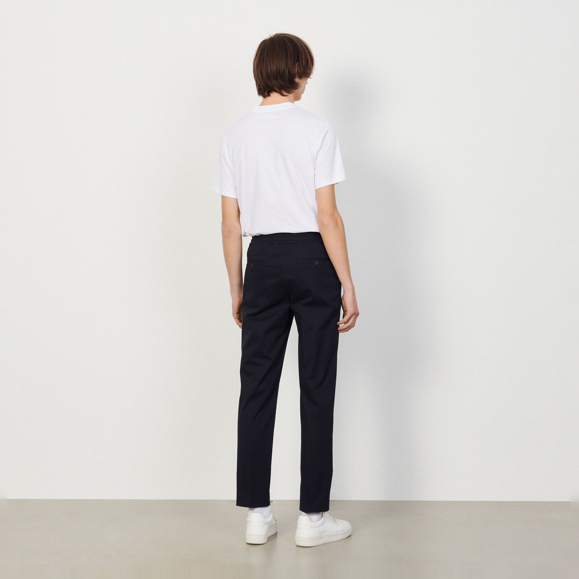 Pantalón de corte zanahoria de algodón