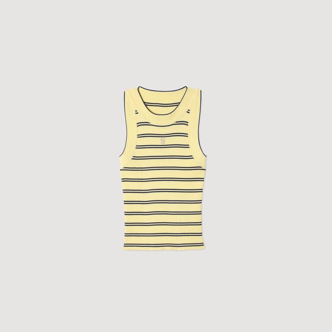 Camiseta de tirantes de rayas