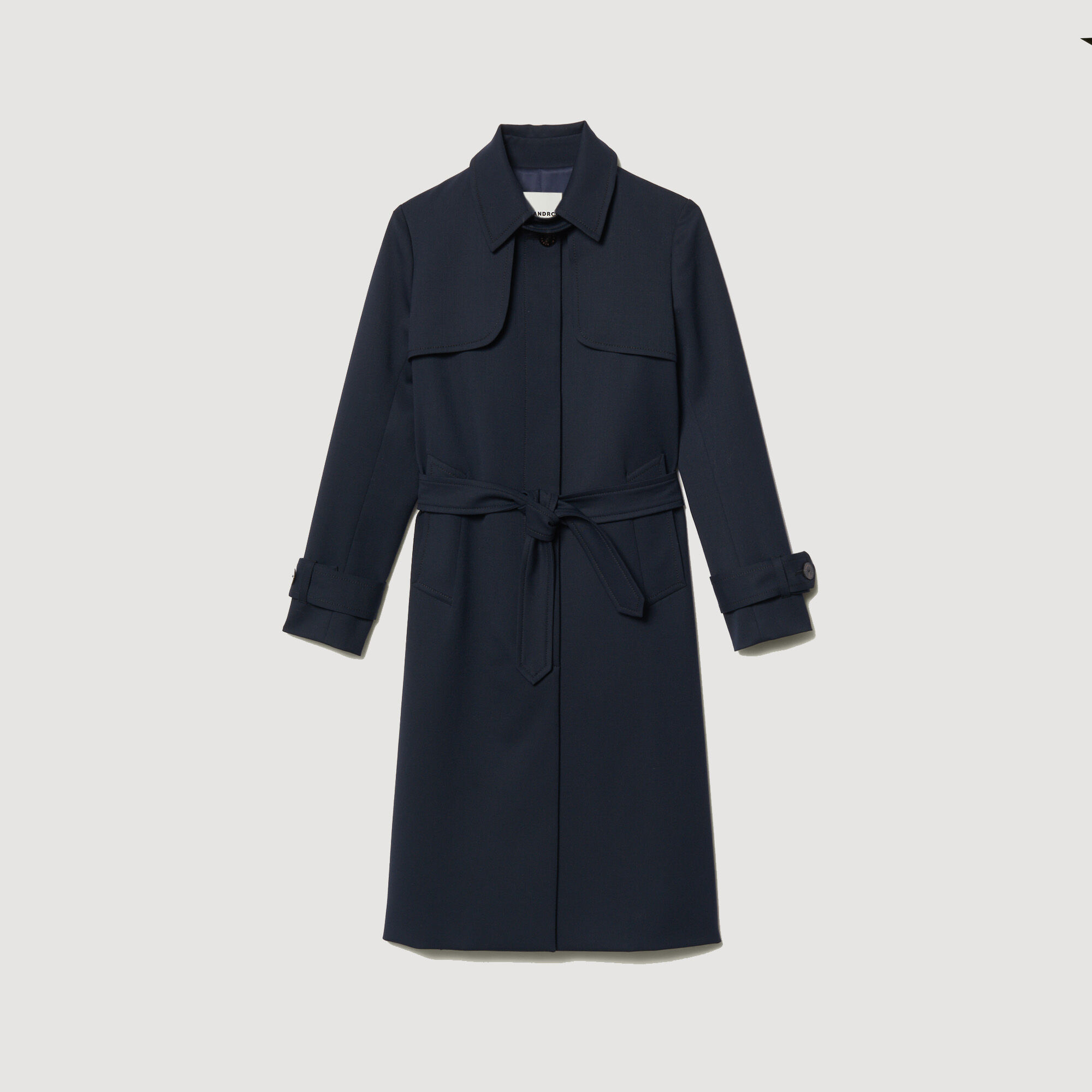 Gabardina con inserto plisado