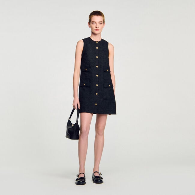 Vestido corto de tweed