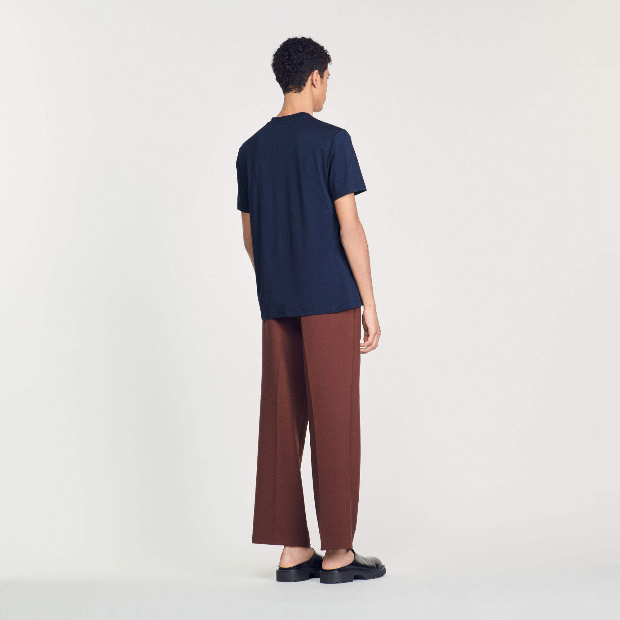 Camiseta con bordado Sandro