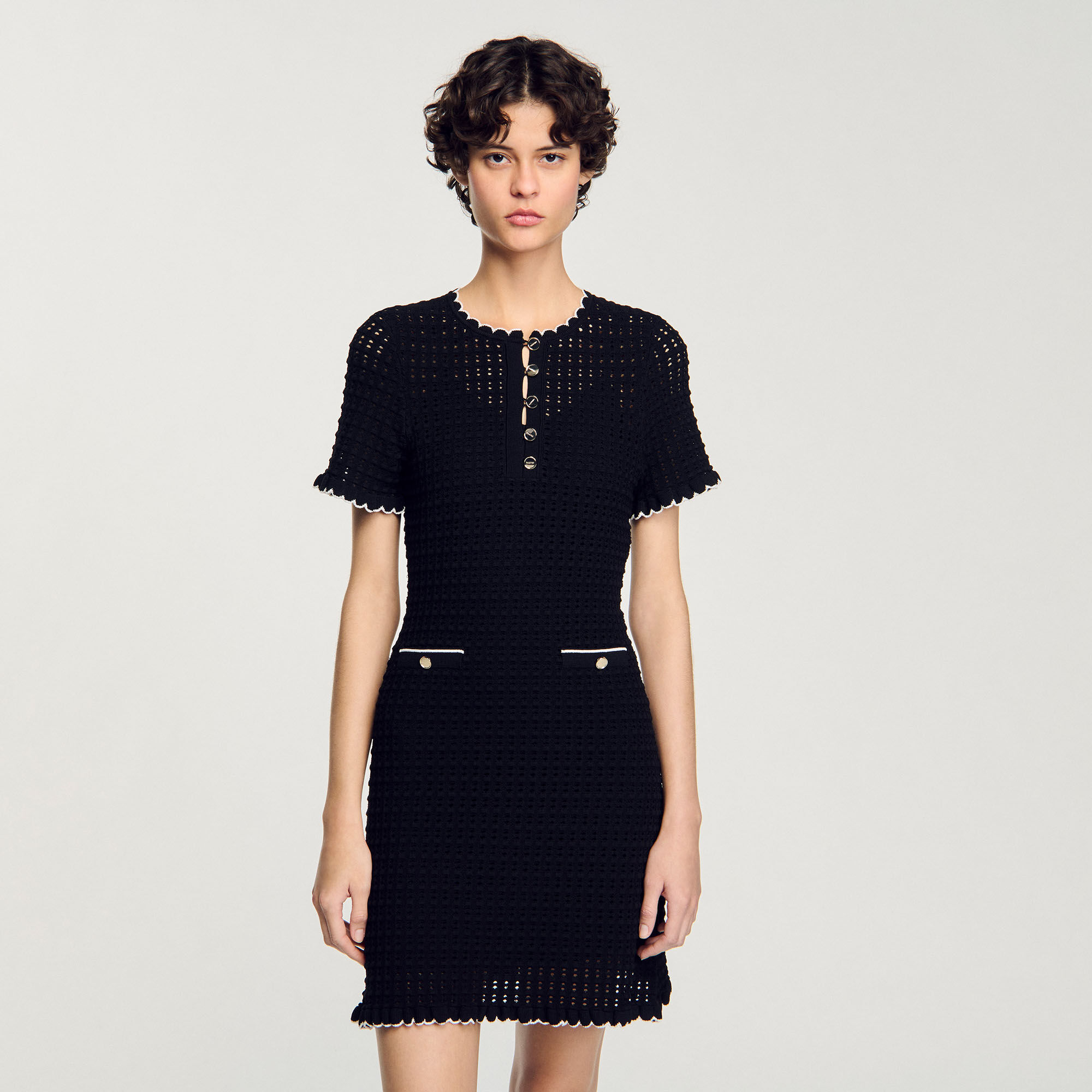 Vestido corto de punto