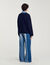Cárdigan con detalles denim