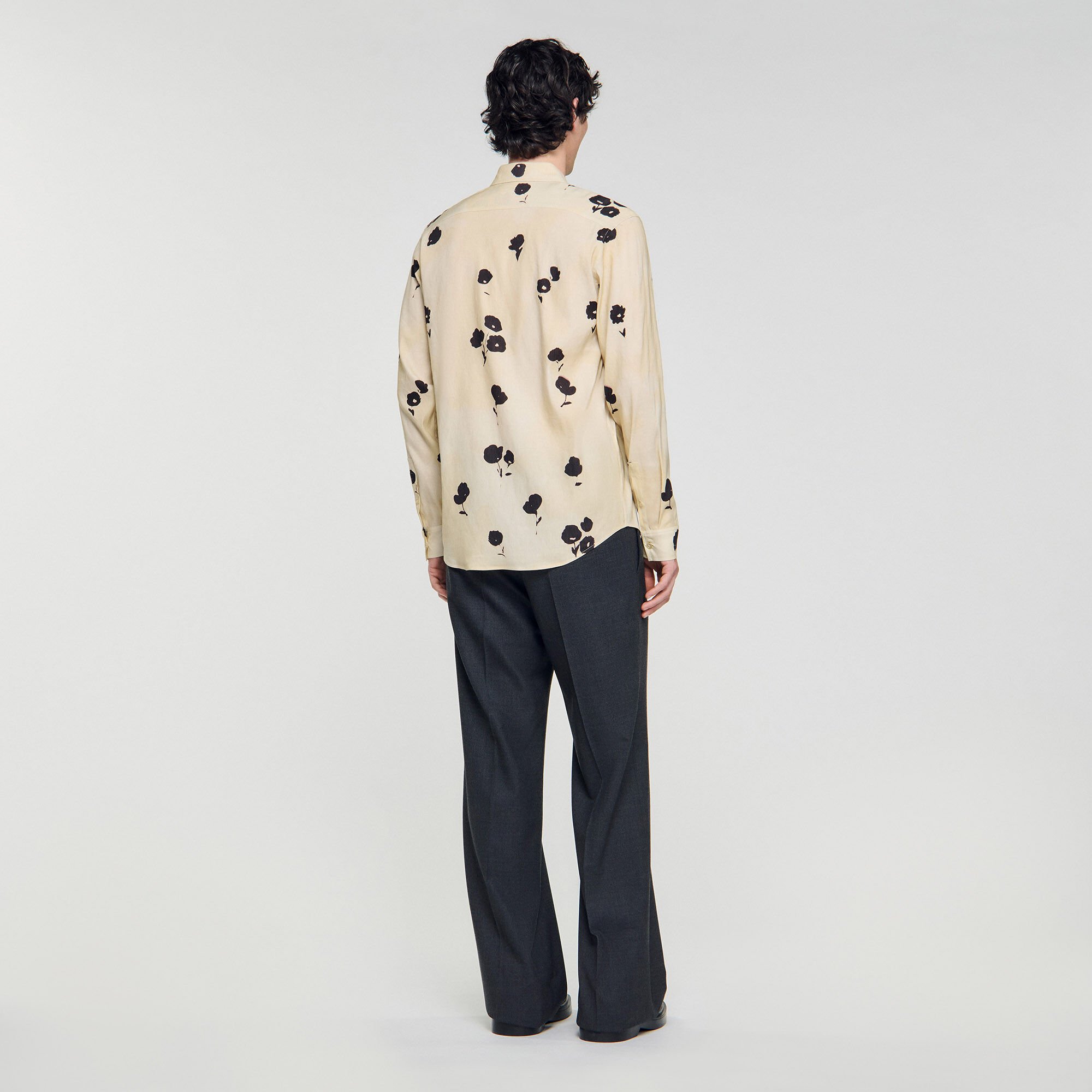 Camisa de lino con estampado floral