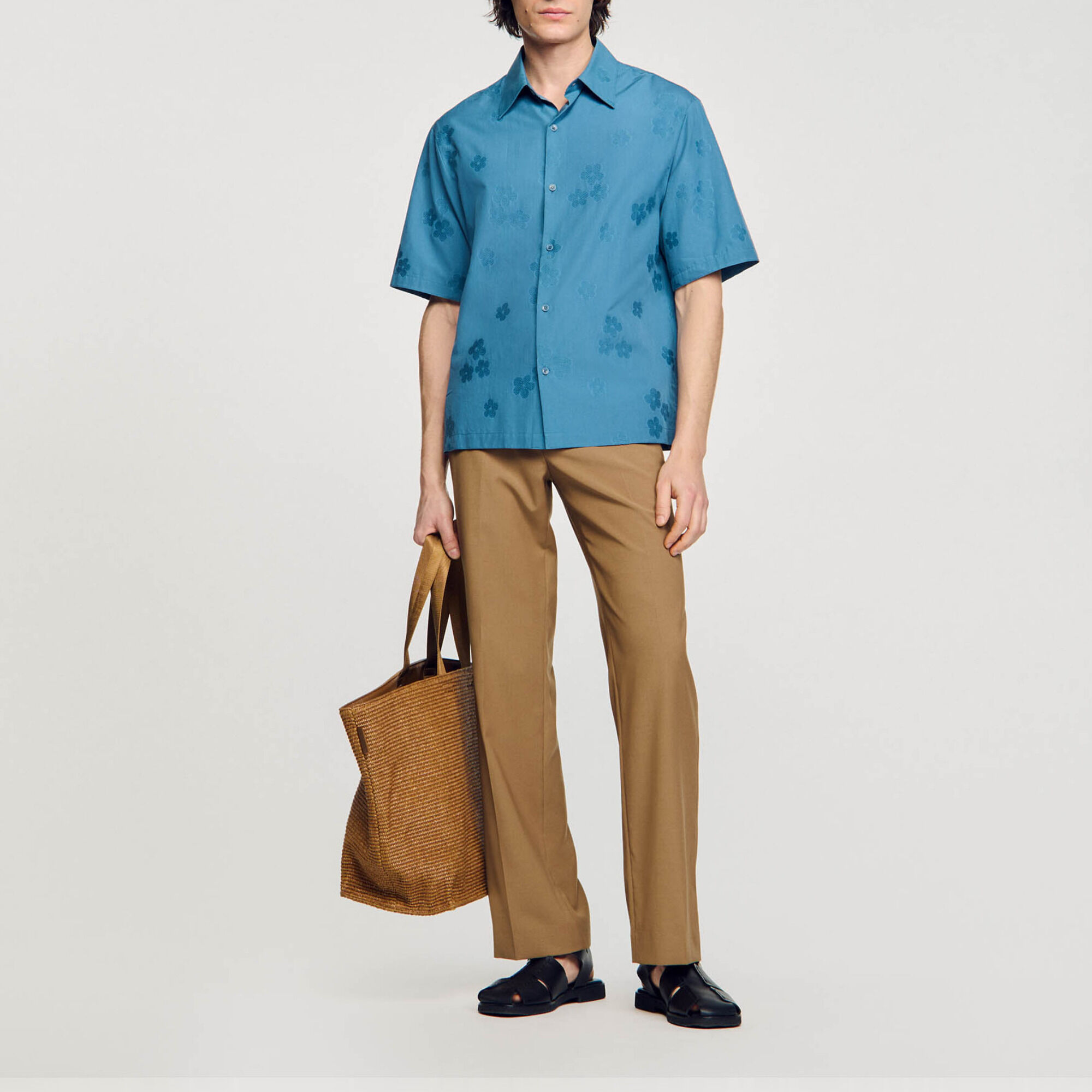 Camisa sobredimensionada de jacquard