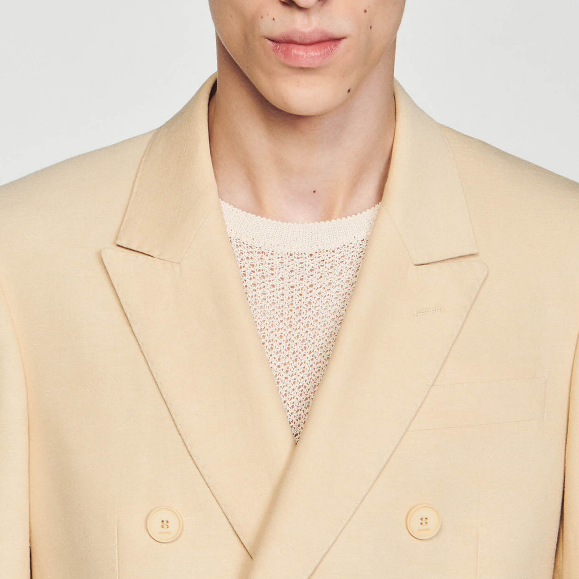 Chaqueta de traje cruzada