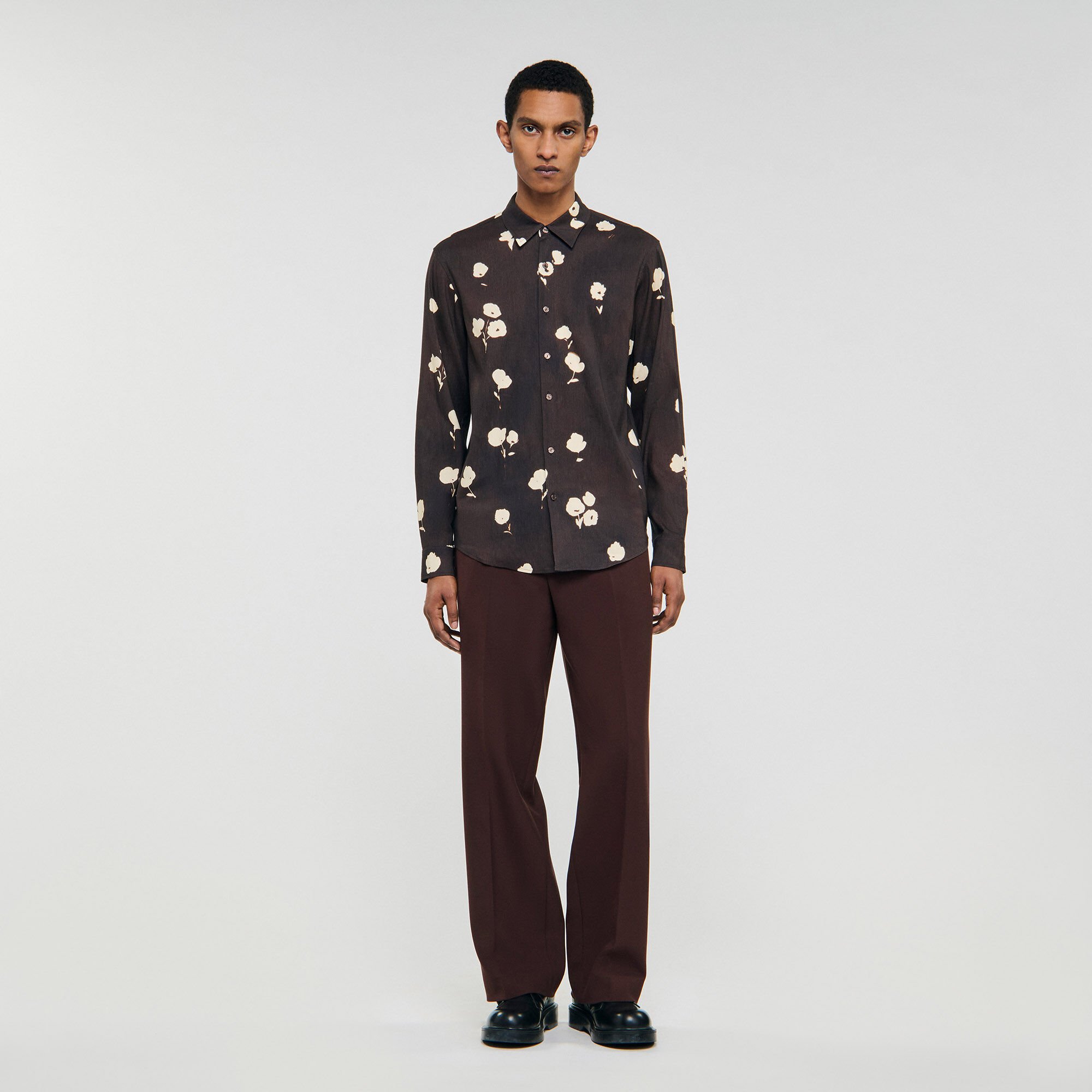 Camisa de lino con estampado floral