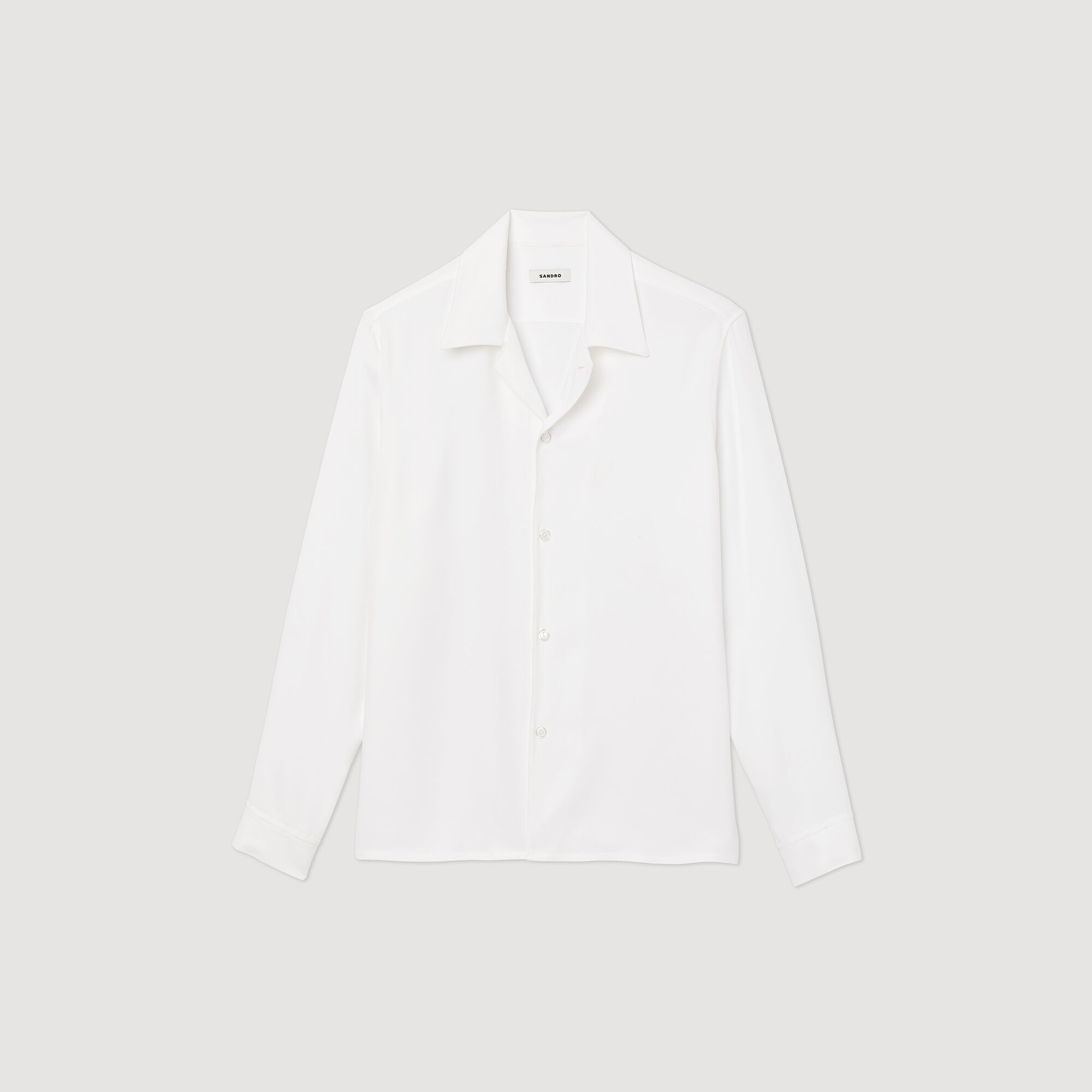 Camisa fluida de cuello estilo tiburón