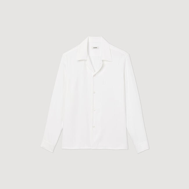 Camisa fluida de cuello estilo tiburón