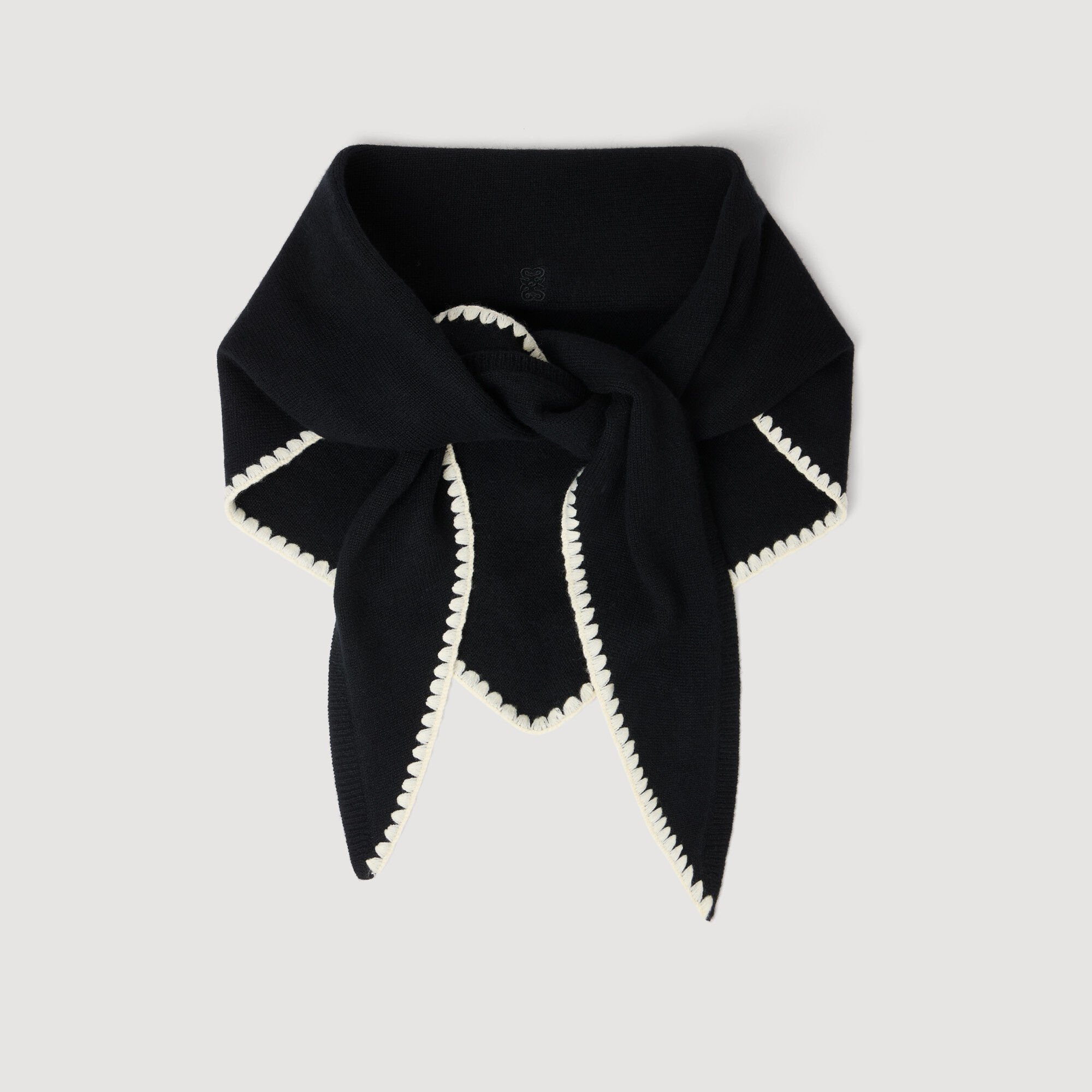 Bufanda de lana acanalada Bufanda de lana acanalada