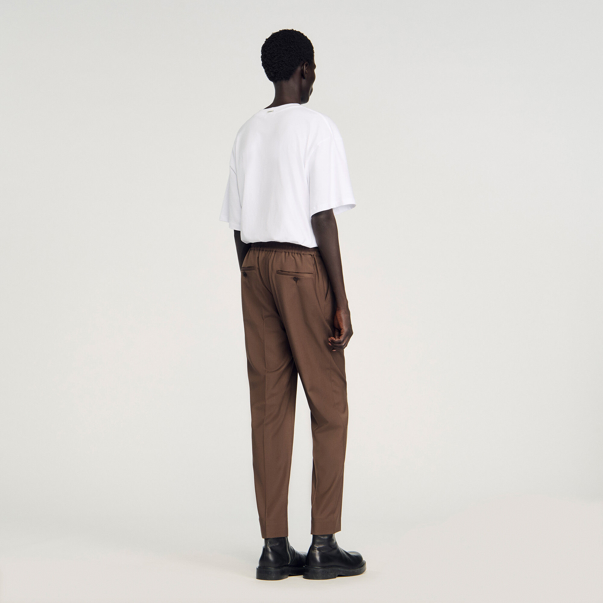 Pantalón recto elástico