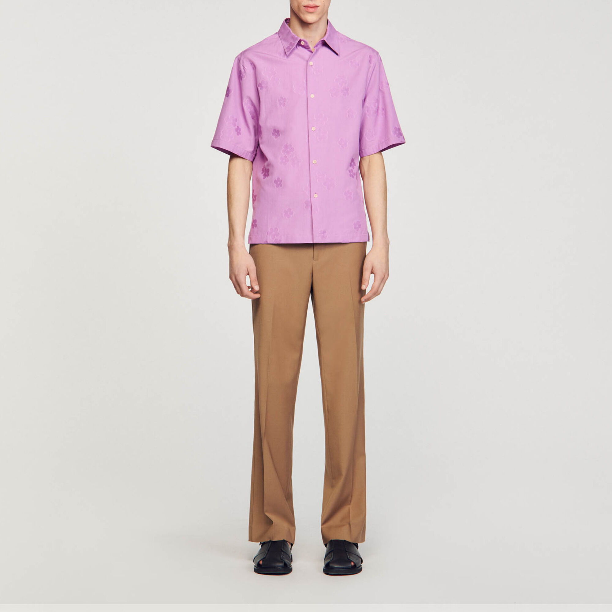 Camisa sobredimensionada de jacquard - Hombre | Sandro