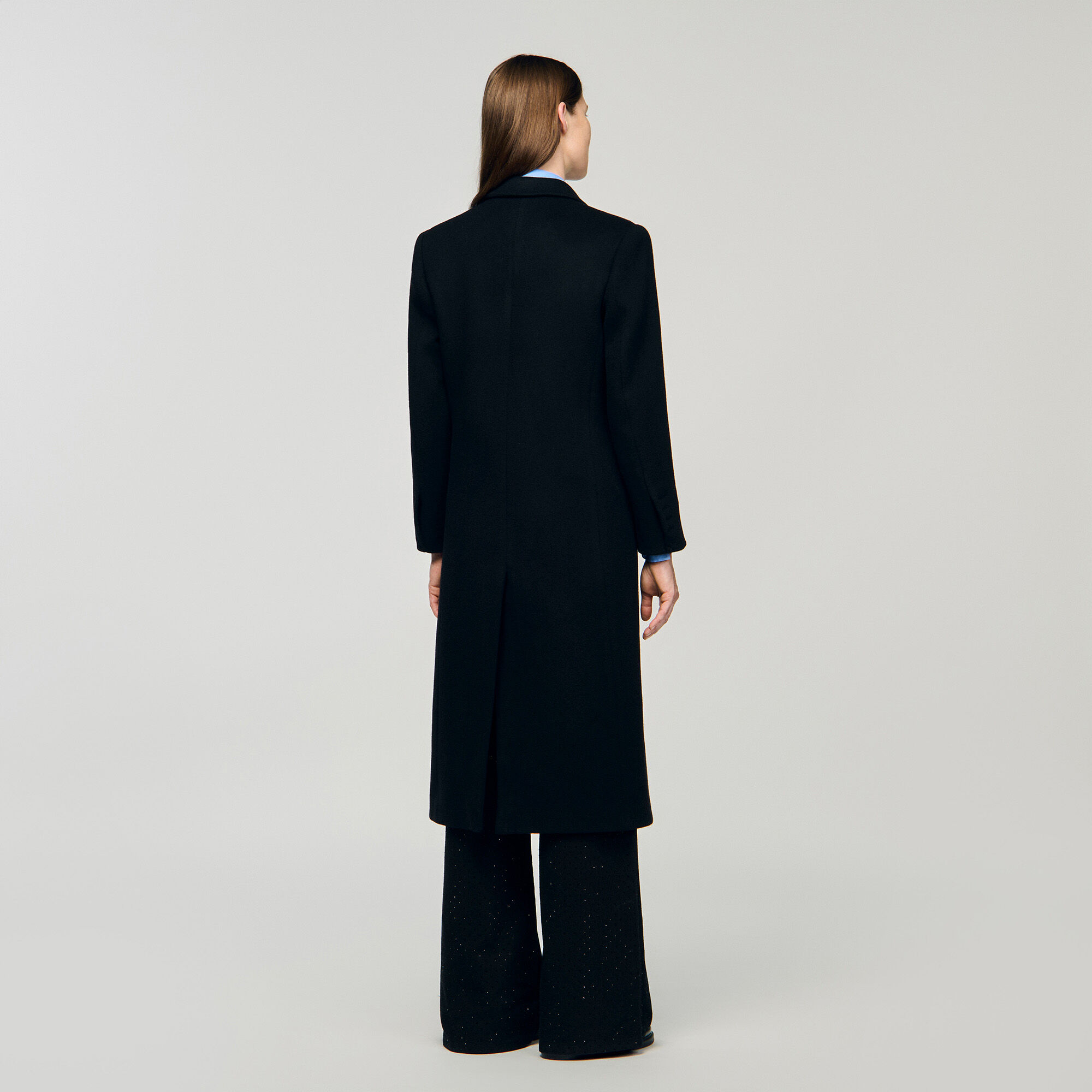 Abrigo largo de lana