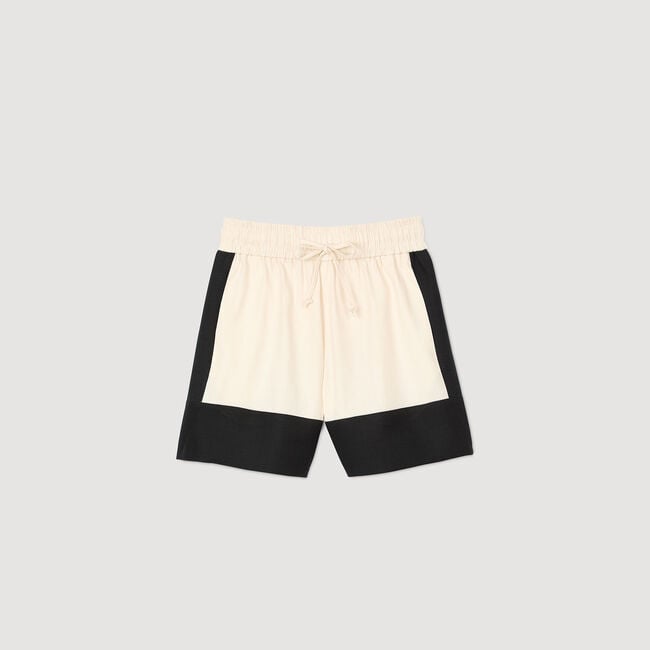 Pantalón corto bicolor